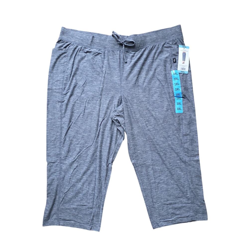 Skechers women’s Go Walk Heather Charcoal Cropped Capri pants size 3XL